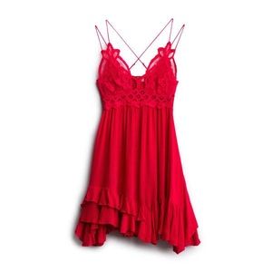 Free People Adela Red Dress XS NWT